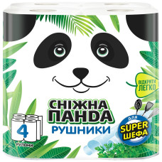 Рушники паперові Сніжна Панда Оптіма XL 1шт білі
