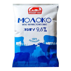 Молоко Житомирське 2.5% 900г ультрапастеризоване т/ф