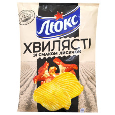 Чипси Люкс 125г смак Лисичок рифлені